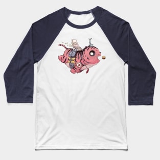 Pink Tiger Skyways Baseball T-Shirt